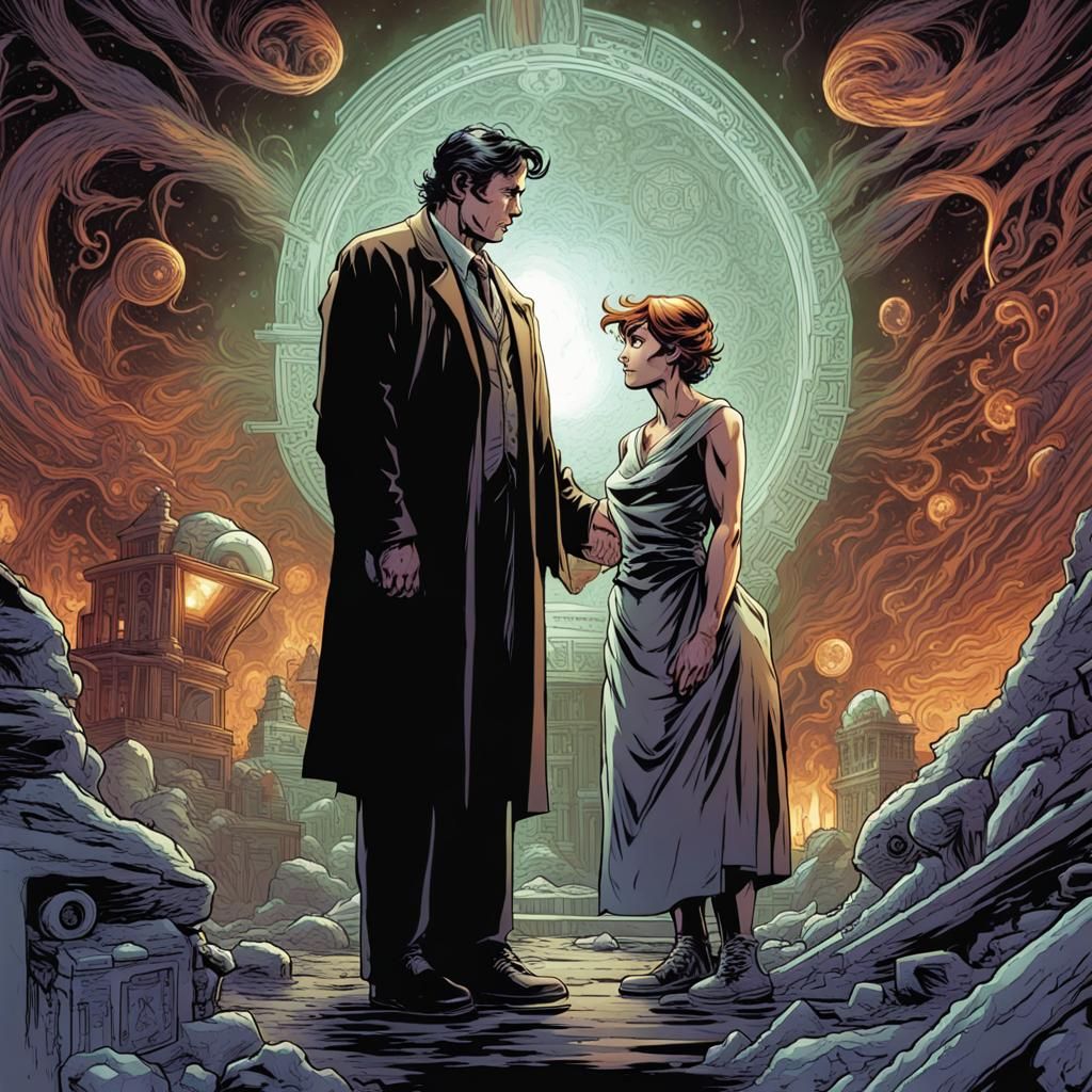 Psychic Helps Man: Comic Book Art Illustration