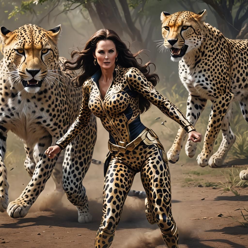 Wonder Woman vs Cheetah: 3D Anime Art