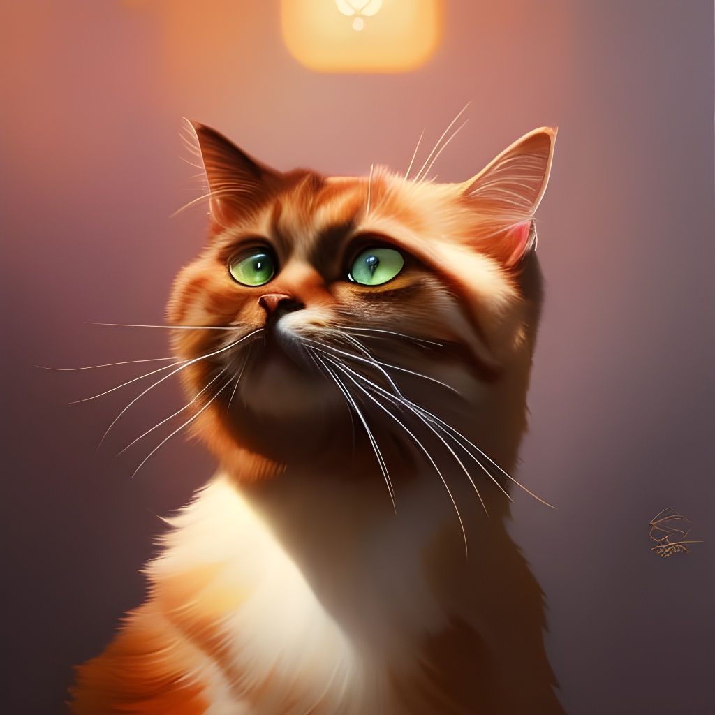 Regency Cat Portrait in 8K Resolution