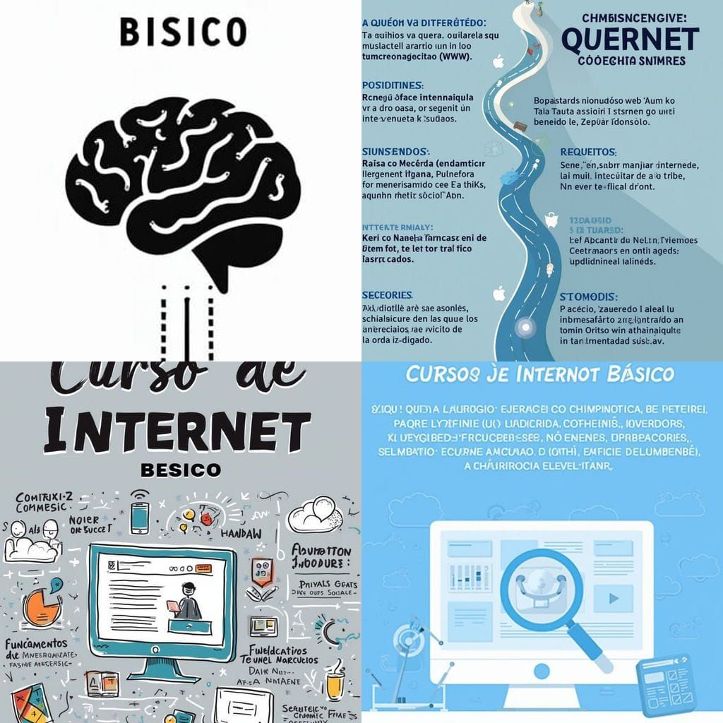 Monochromatic Internet Course Background with Digital Icons