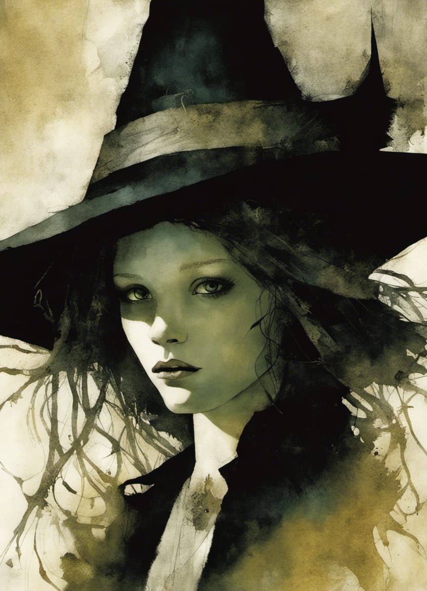 Portrait of a young witch