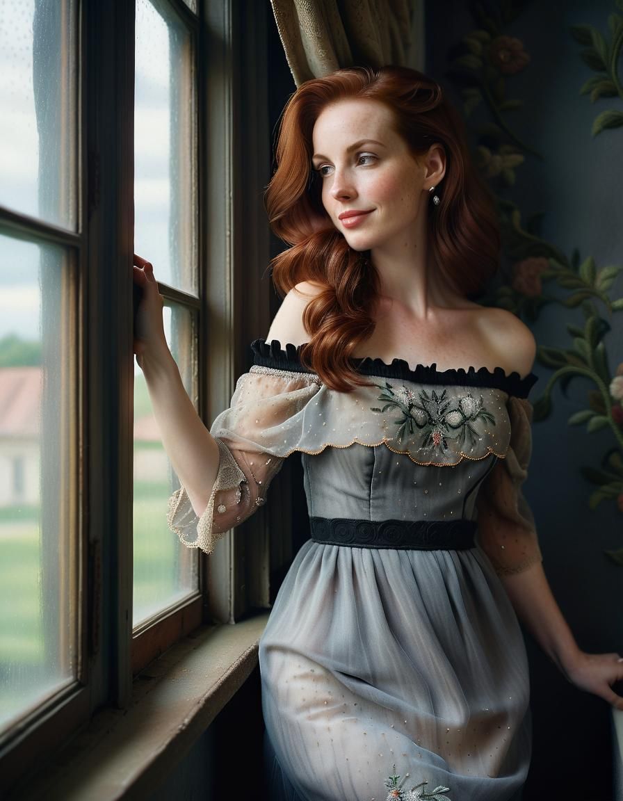 Baroque Portrait of a Woman in Morning Light