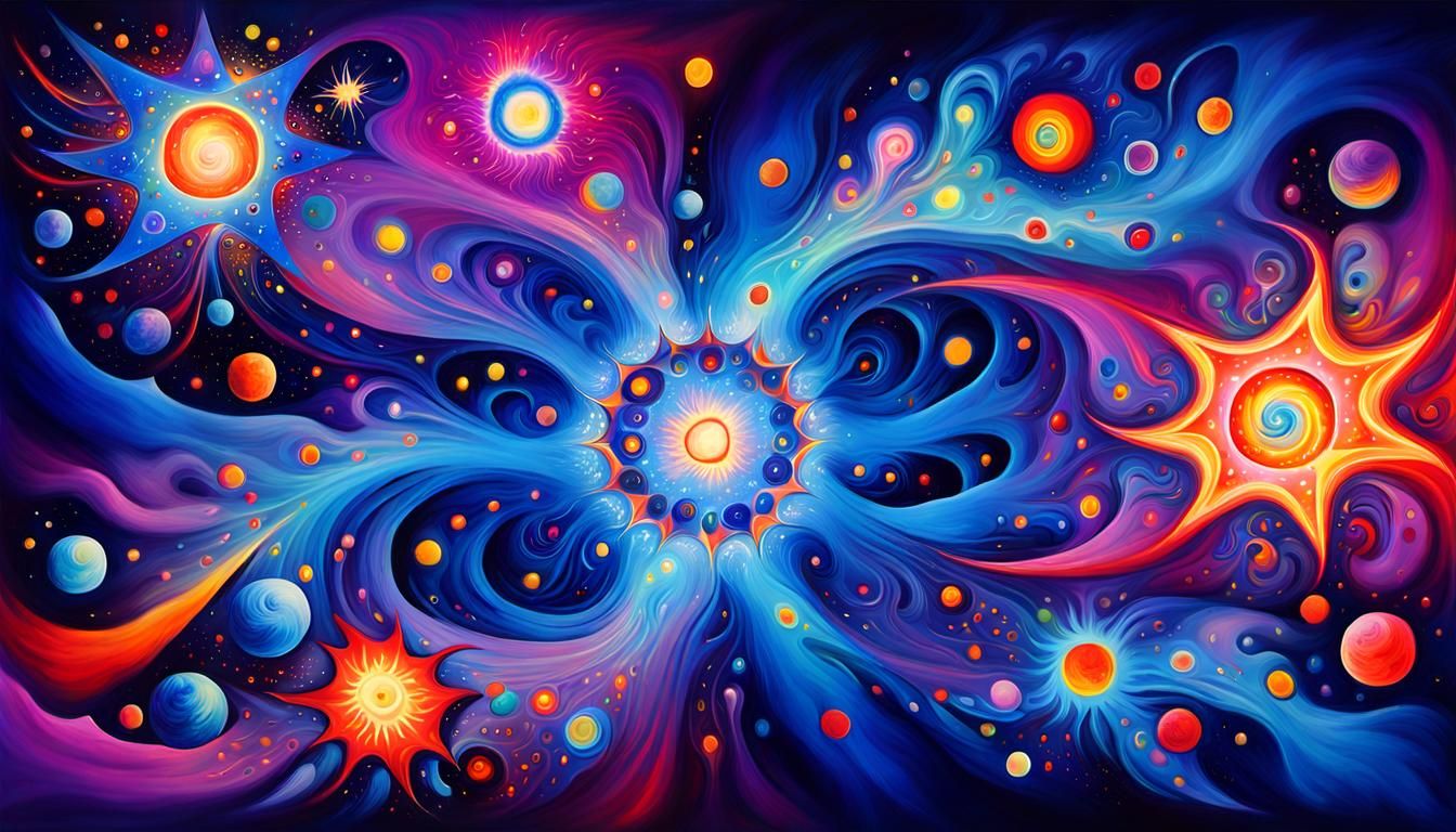 Cosmic Stars Emit Kaleidoscopic Plasma: Fauvist Expressionis...