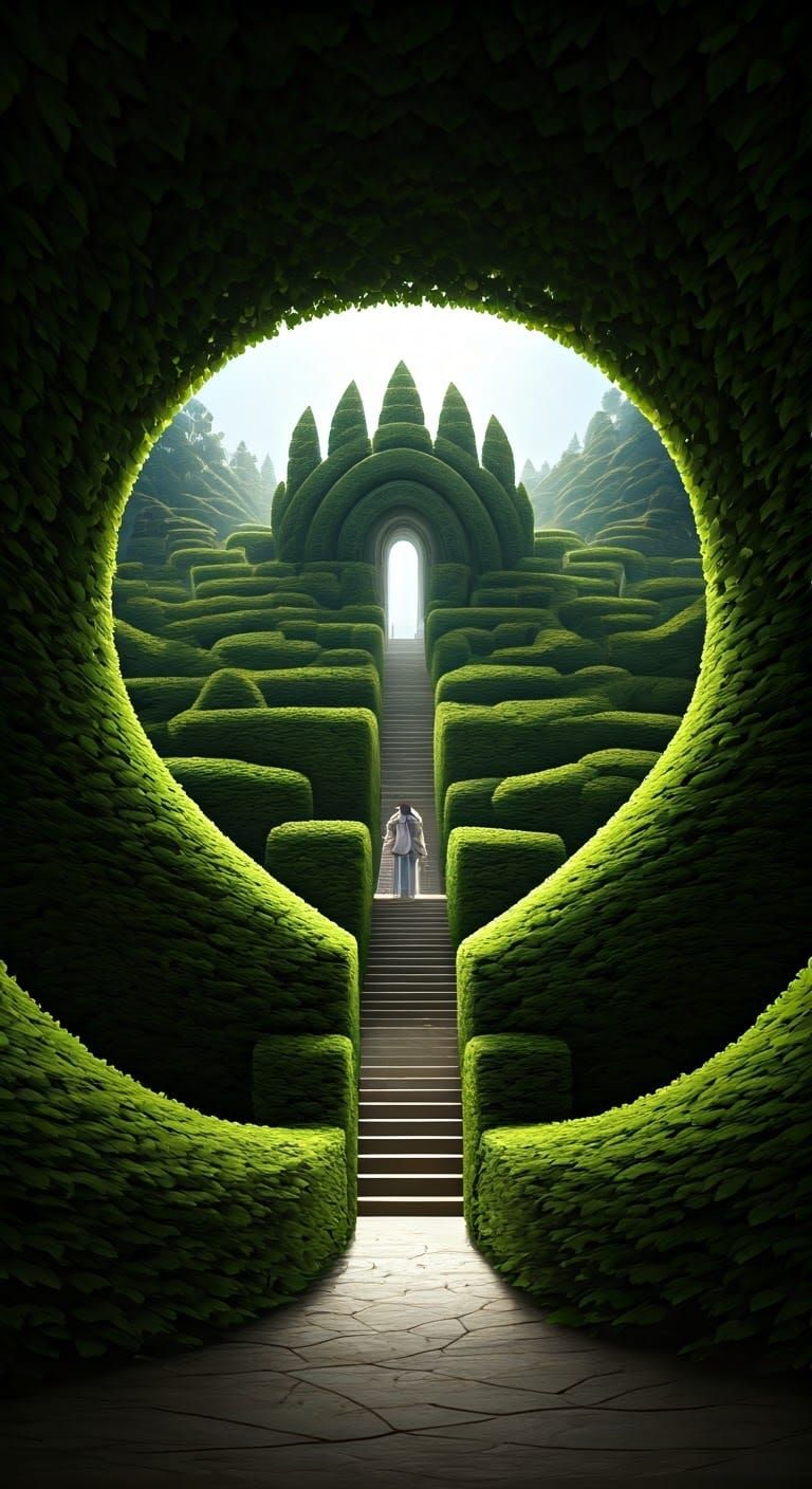 Misty Mysterious Soutache Hedgemaze