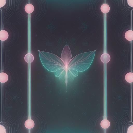 Bioluminescent Optical Illusion in Art Deco Style