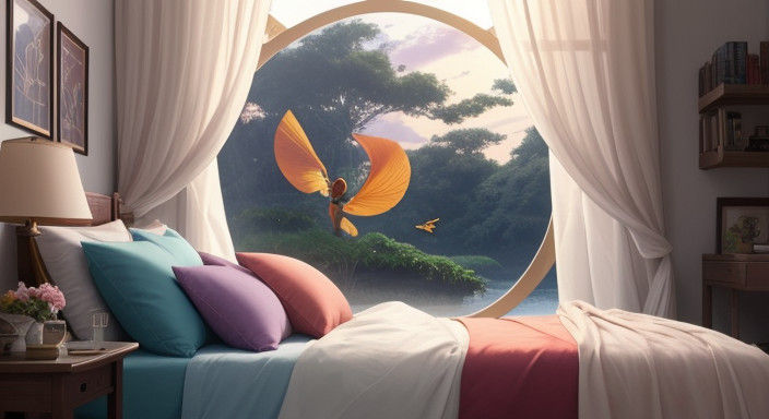 Surreal Coastal Scene in Vibrant Color