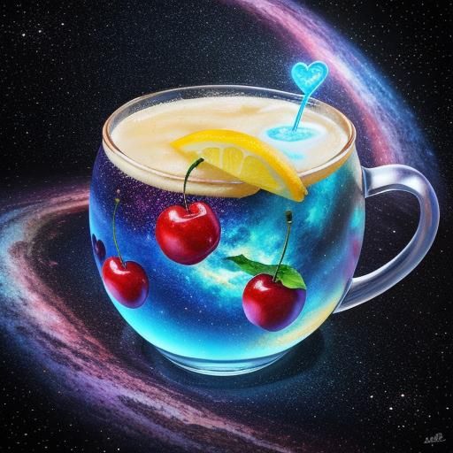Astral Cosmic Universe with Fruit and Beer