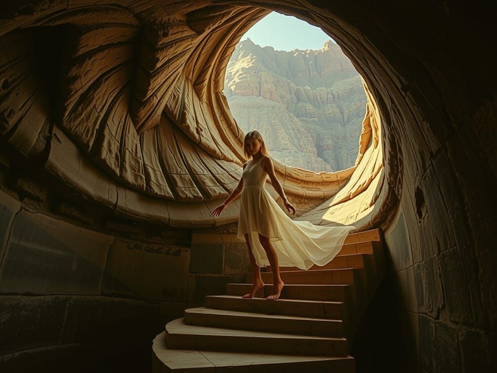 Whispering Girl in Organic Abyss