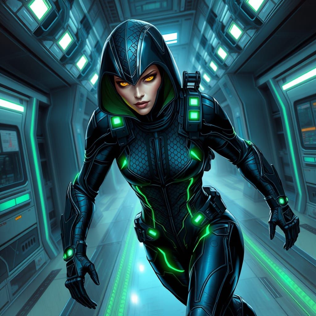 Stealthy Zara Khan Infiltrates Facility in Futuristic Art St...