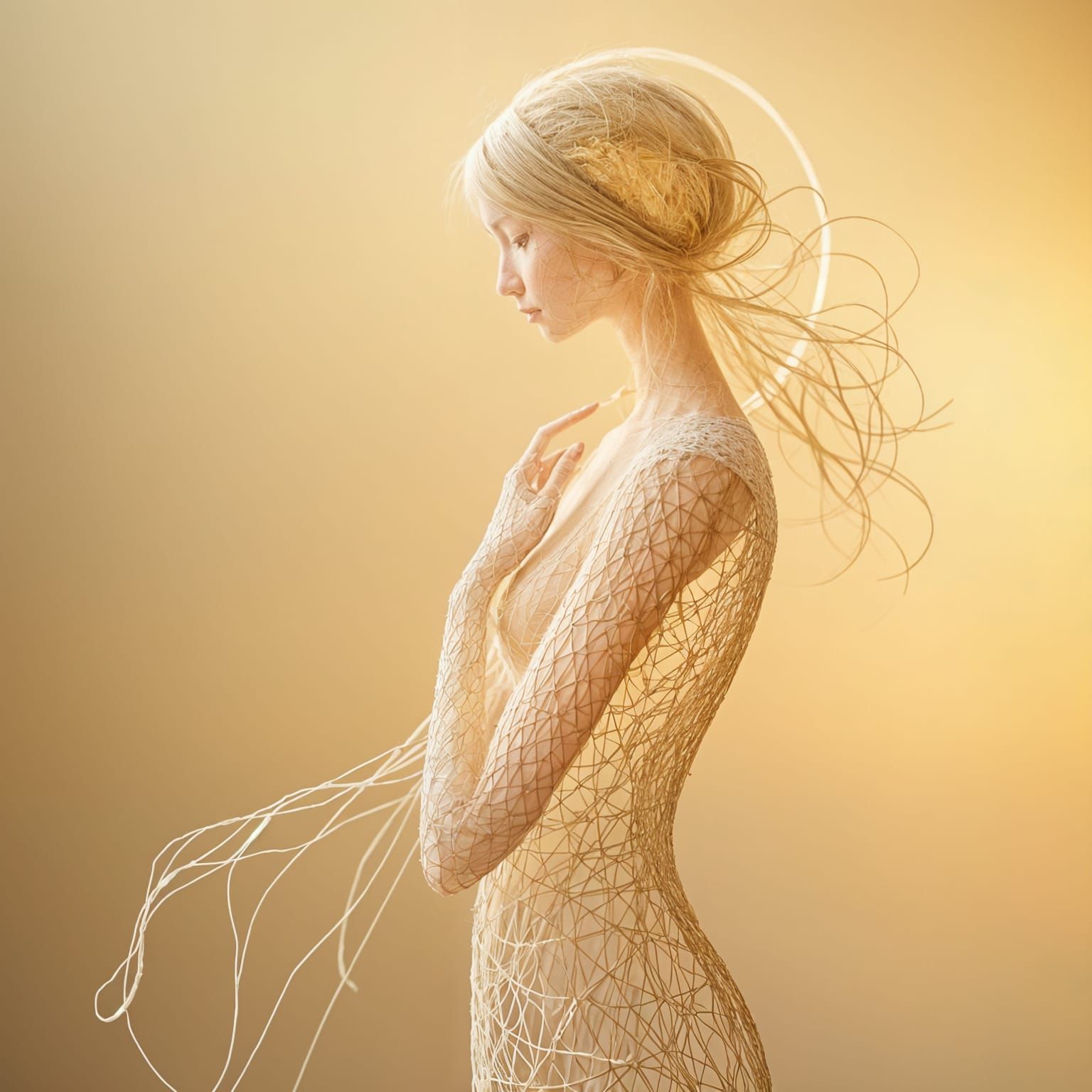 Futuristic Cityscape at Night in Cyberpunk Style