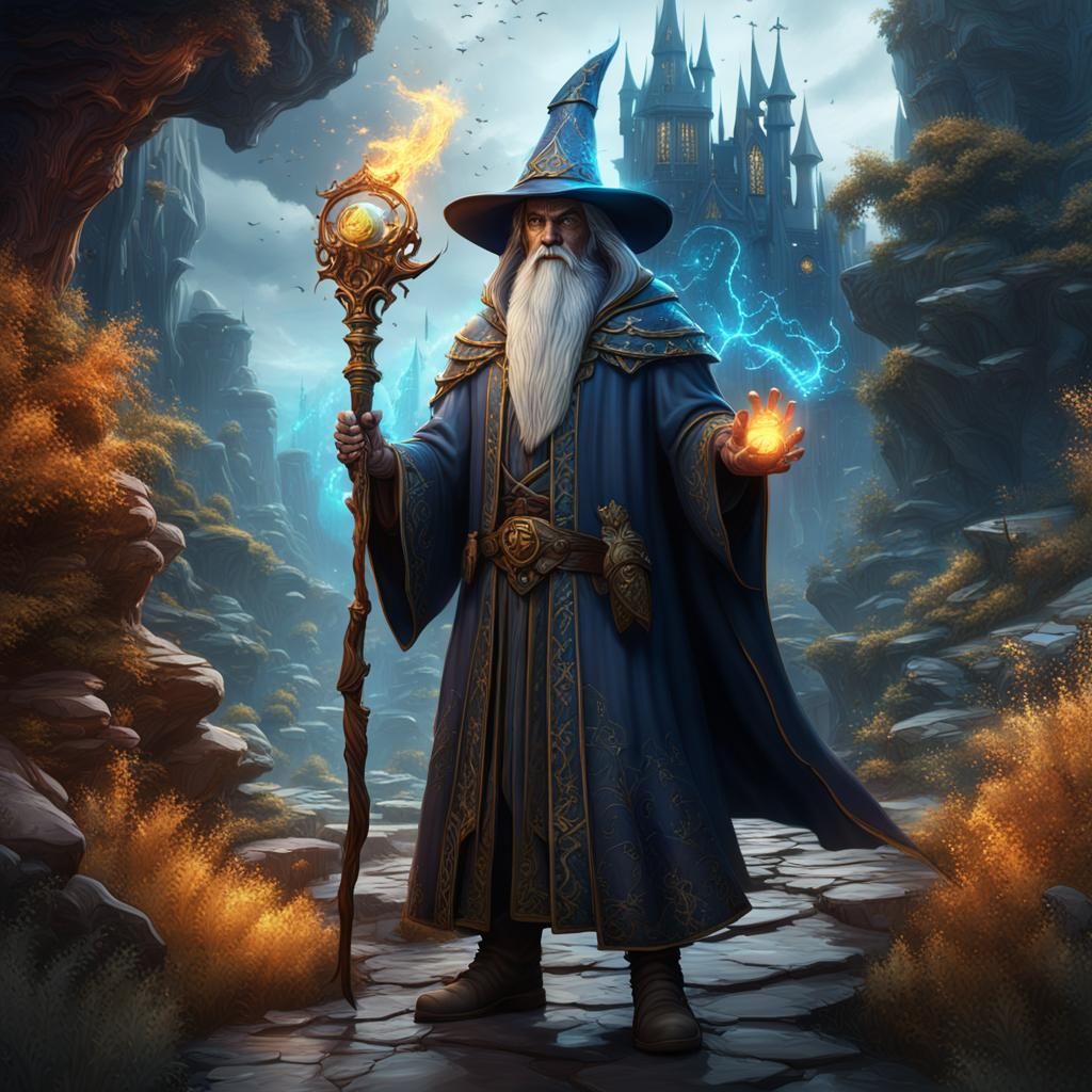 Fantastical Wizard Concept Art in Deep Color