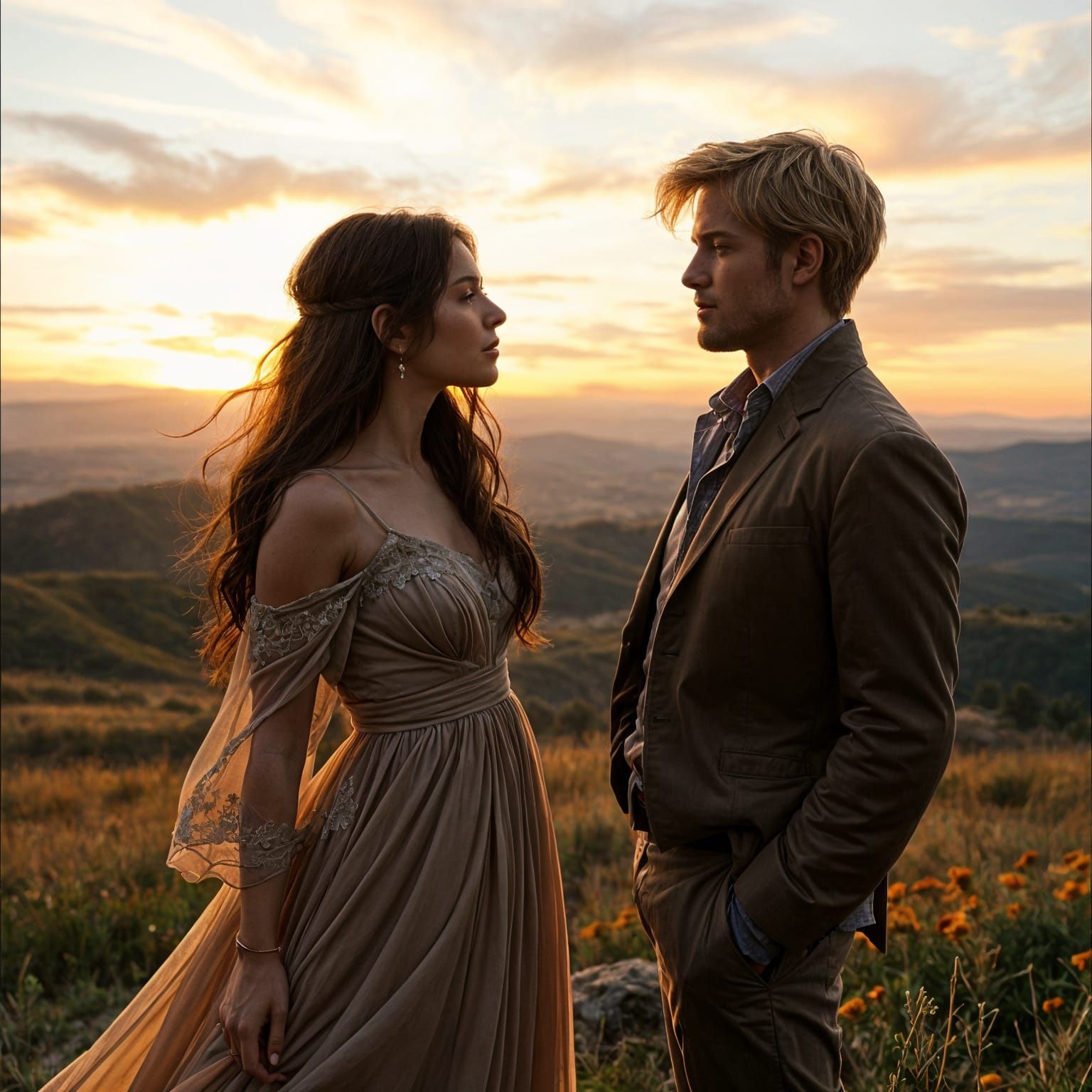 Dreamy Fantasy Romance at Sunset