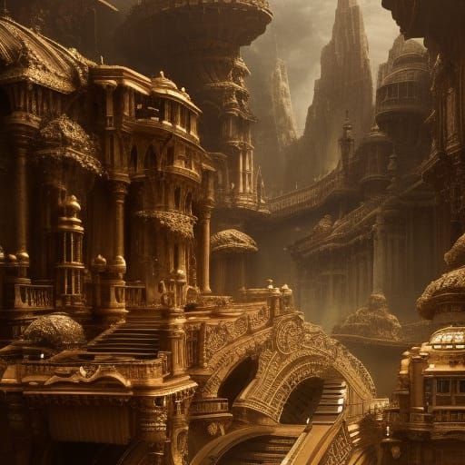 Dramatic Digital Painting of Money