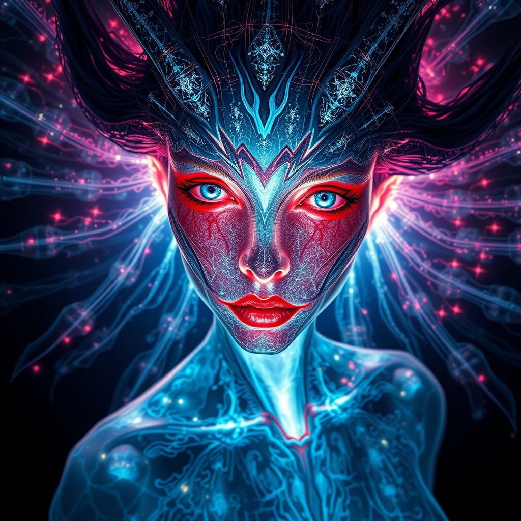 Radiant Russian Goddess in Hyper-Maximalism