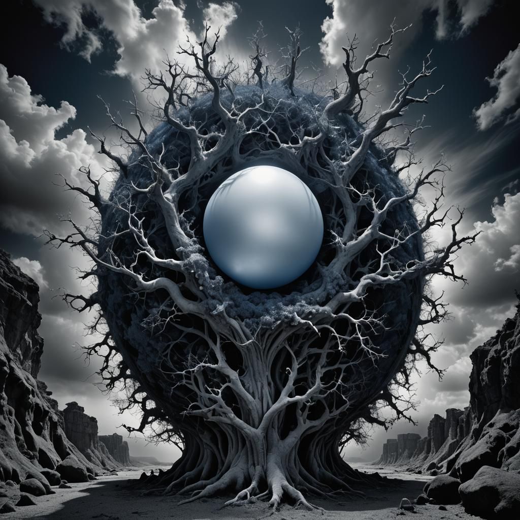 Luminous Object of Desire in Dark Blue Tones