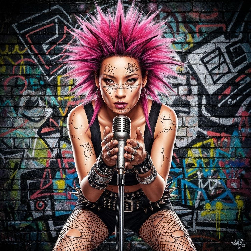 Lucy Liu as Gritty Graffiti Punk Rock Singer