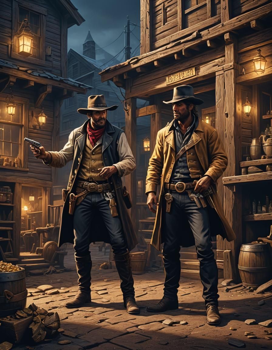 Wild West. A robber and a gold digger met at the threshold o...