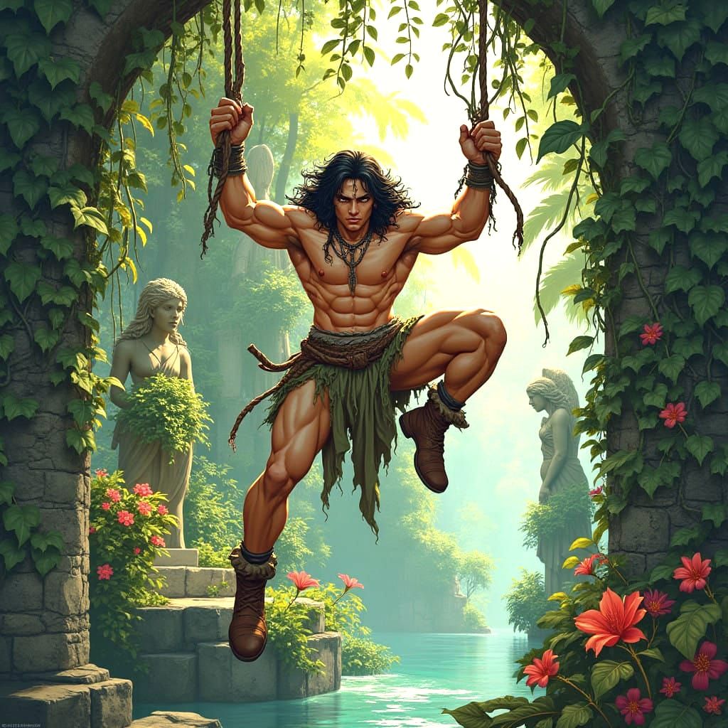 Tarzan in Exotic Jungle Paradise