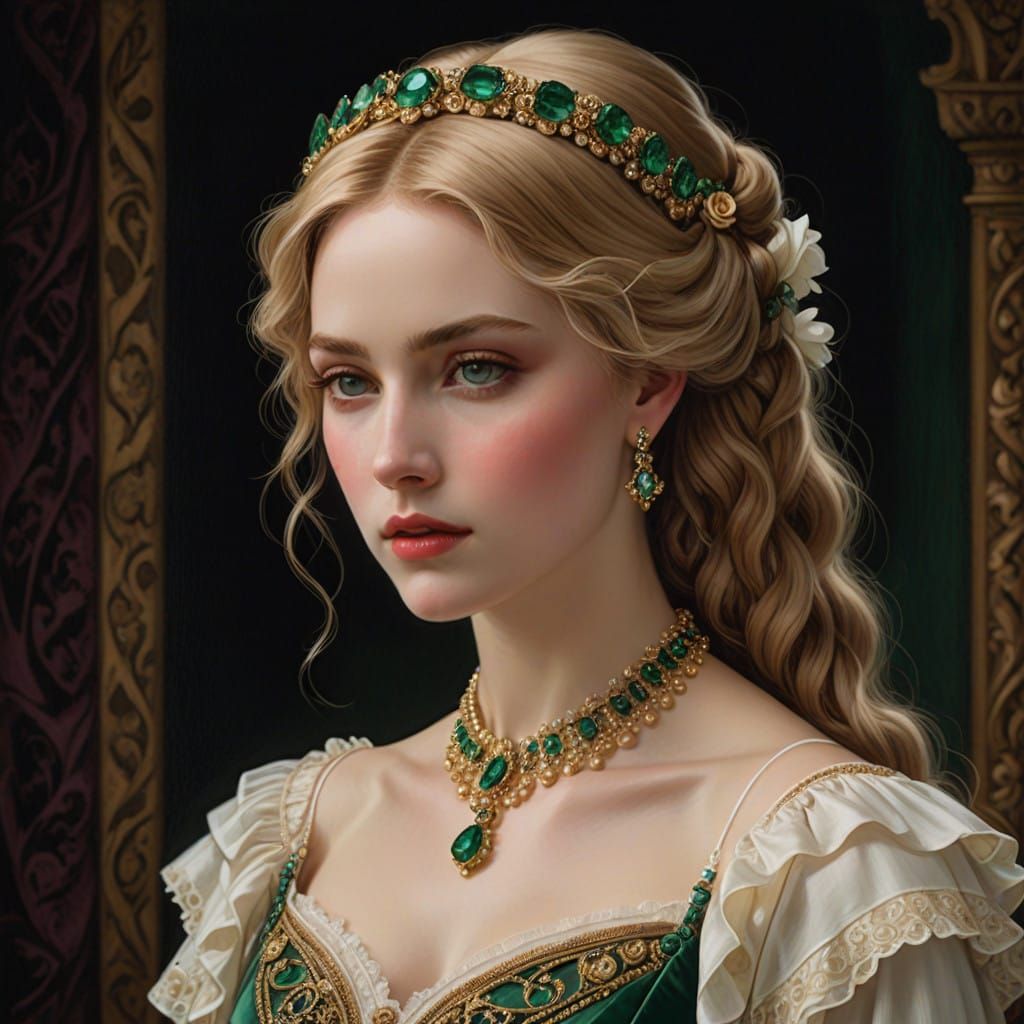 Victorian Lady Exudes Refined Elegance in Hyper-Realistic Po...