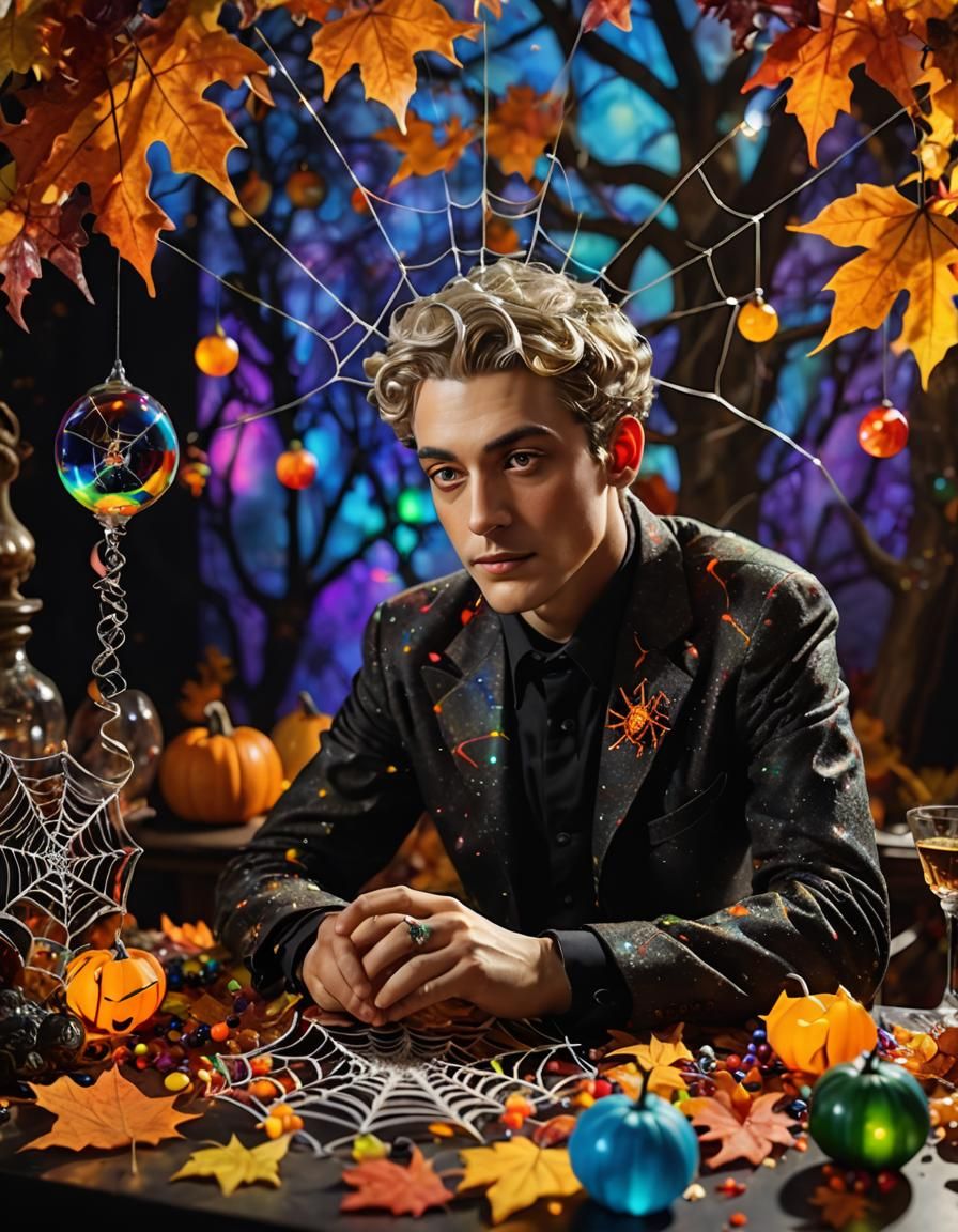 Dreamer's Surreal Halloween Portrait in Rayograph Style