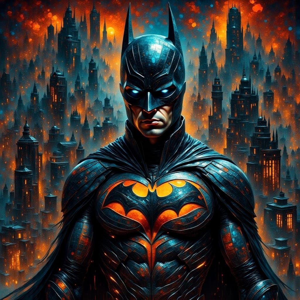 Gritty Batman Tessellated Digital Art