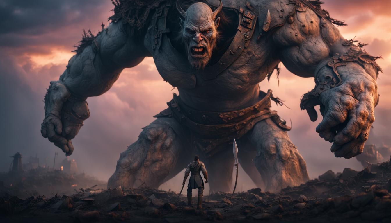 Jitte, the Giant Killer, on War-Torn Battlefield