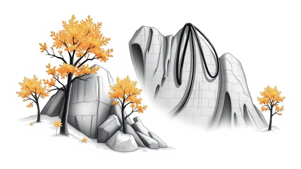 Surreal Futuristic Landscape in a Distressed Digital Art Sty...