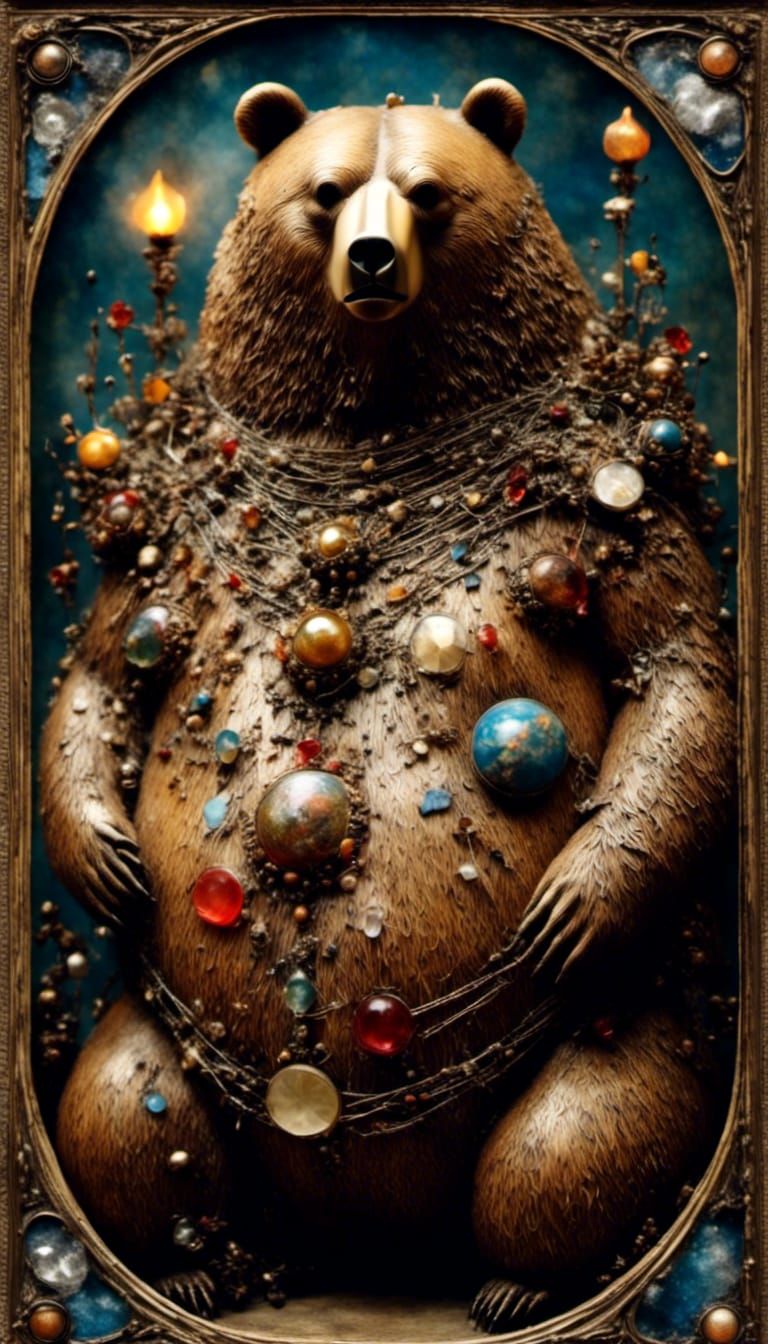 Magical Obese Bear Tarot Card: The Sun