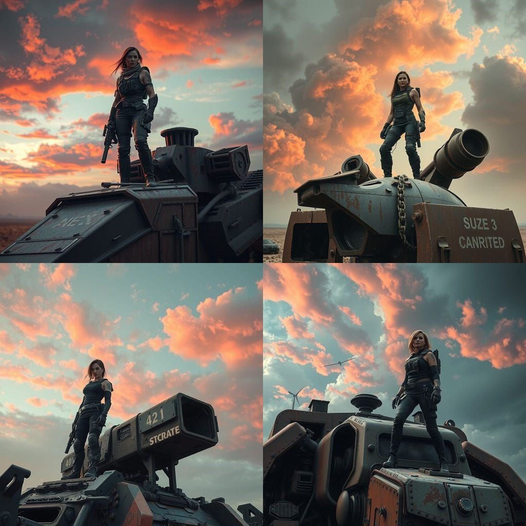 Cyberpunk Warrior Dominates Rusted Apocalypse