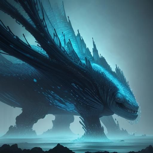 DNA Double Helix in Glistening Water Droplet