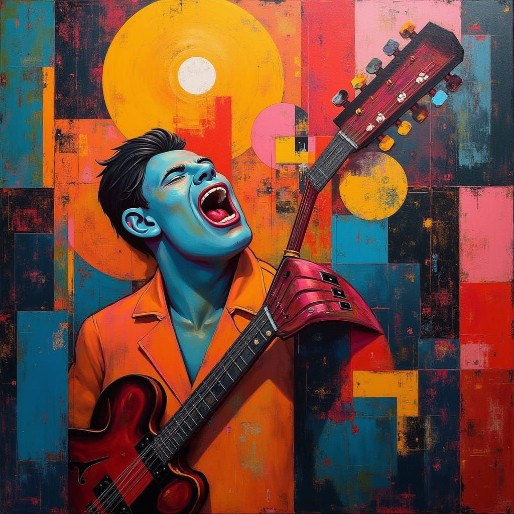 Maximalist Neo-Cubist Artwork Radiates Cartoon Happiness