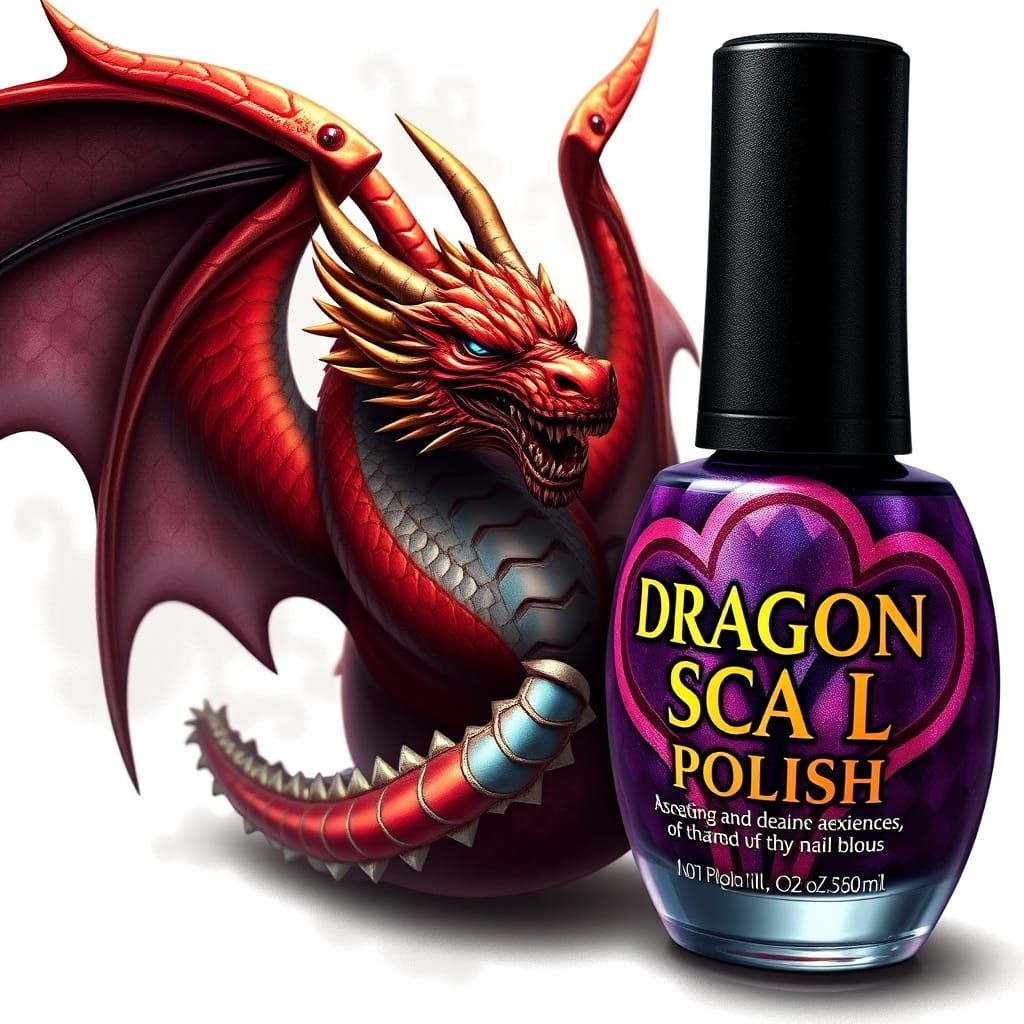 Dragon Scale Nail Polish in Metallic Fantasy Illustration