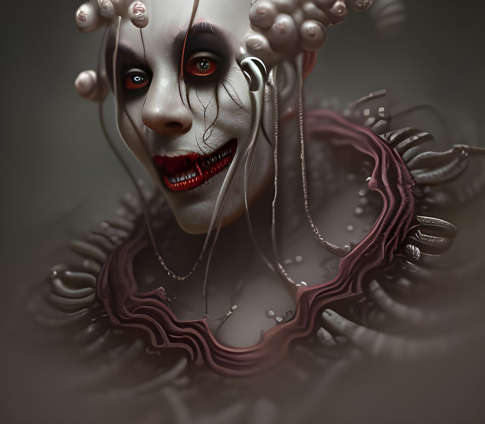 Elaborate Horror Demon Clown Portrait