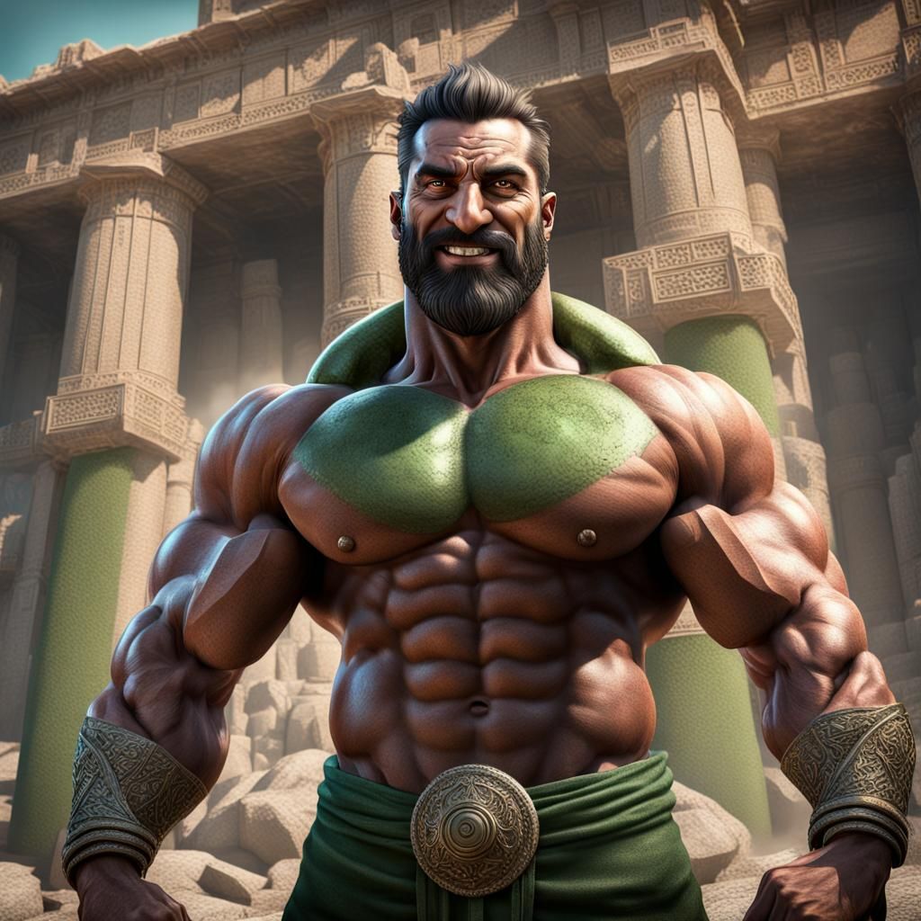 Muscular Persian Bodybuilder Lifts One-Ton Stone