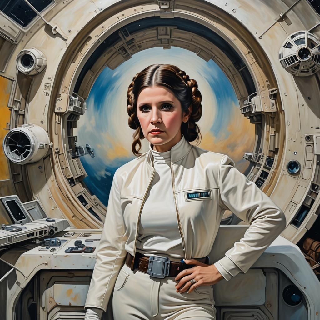 Princess Leia in Surrealist Salvador Dali Style