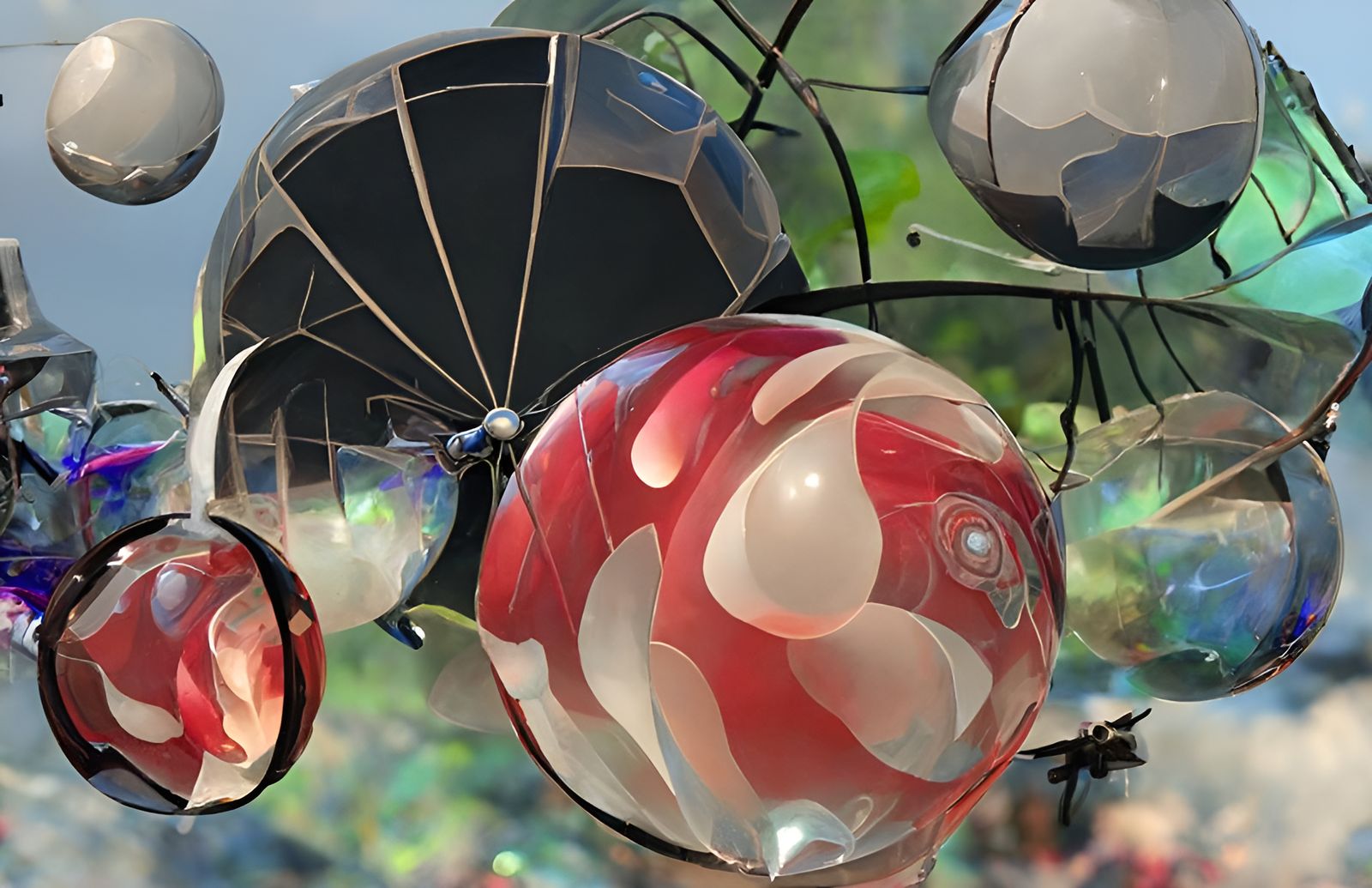 Butterfly Drones in Ecological Biopunk Style