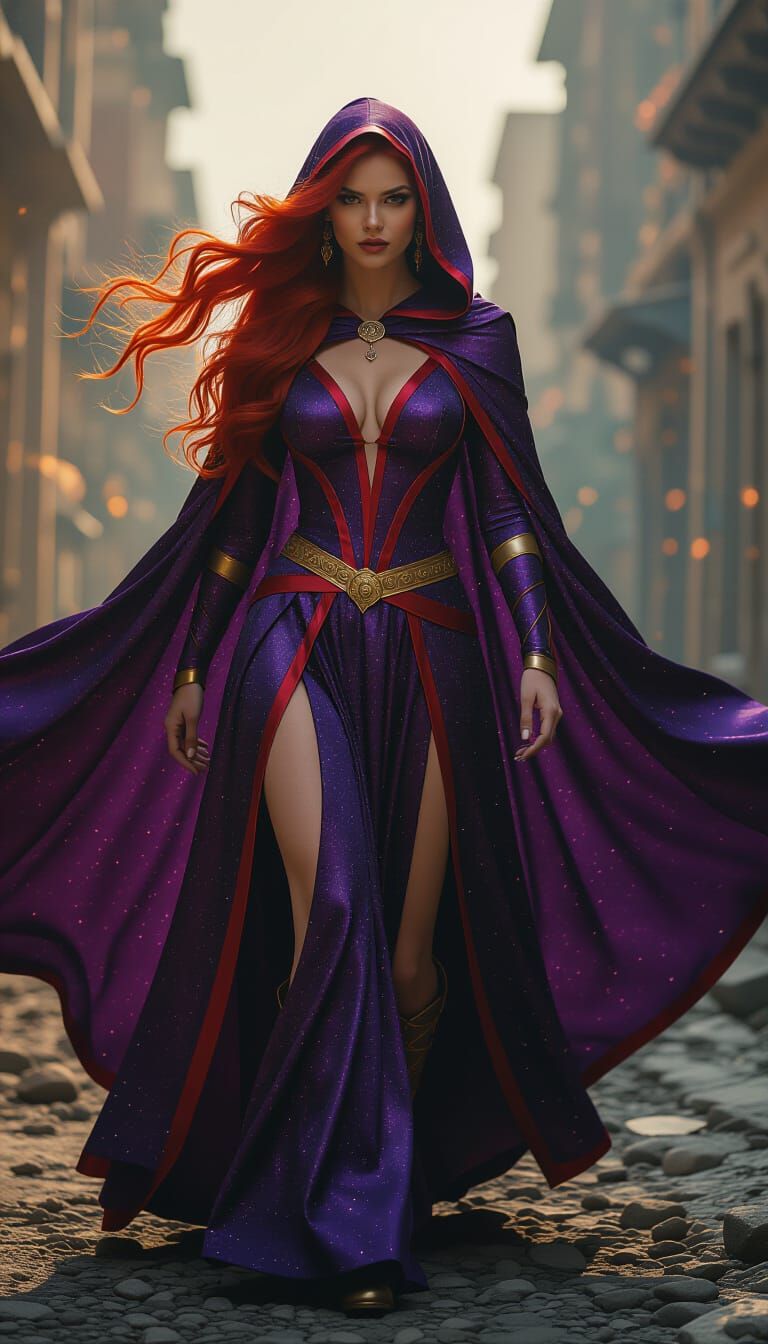 Nebula Celestial Being in Cinematic Film Still