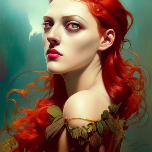 Surreal Redhead Portrait in Dali-esque Style