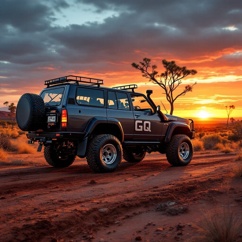 Nissan Patrol 4x4 in Australian Outback