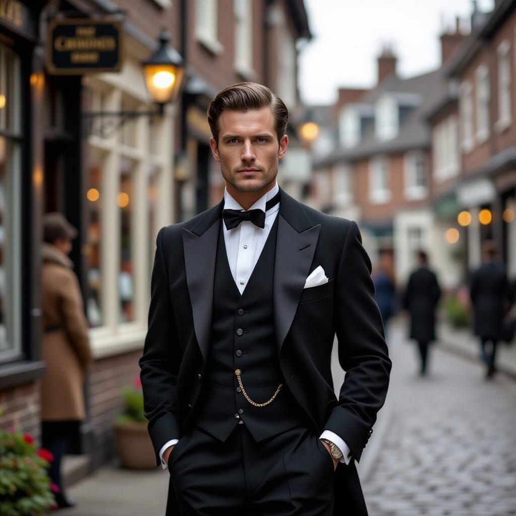 Victorian Gentleman Portrait in Vibrant Colors