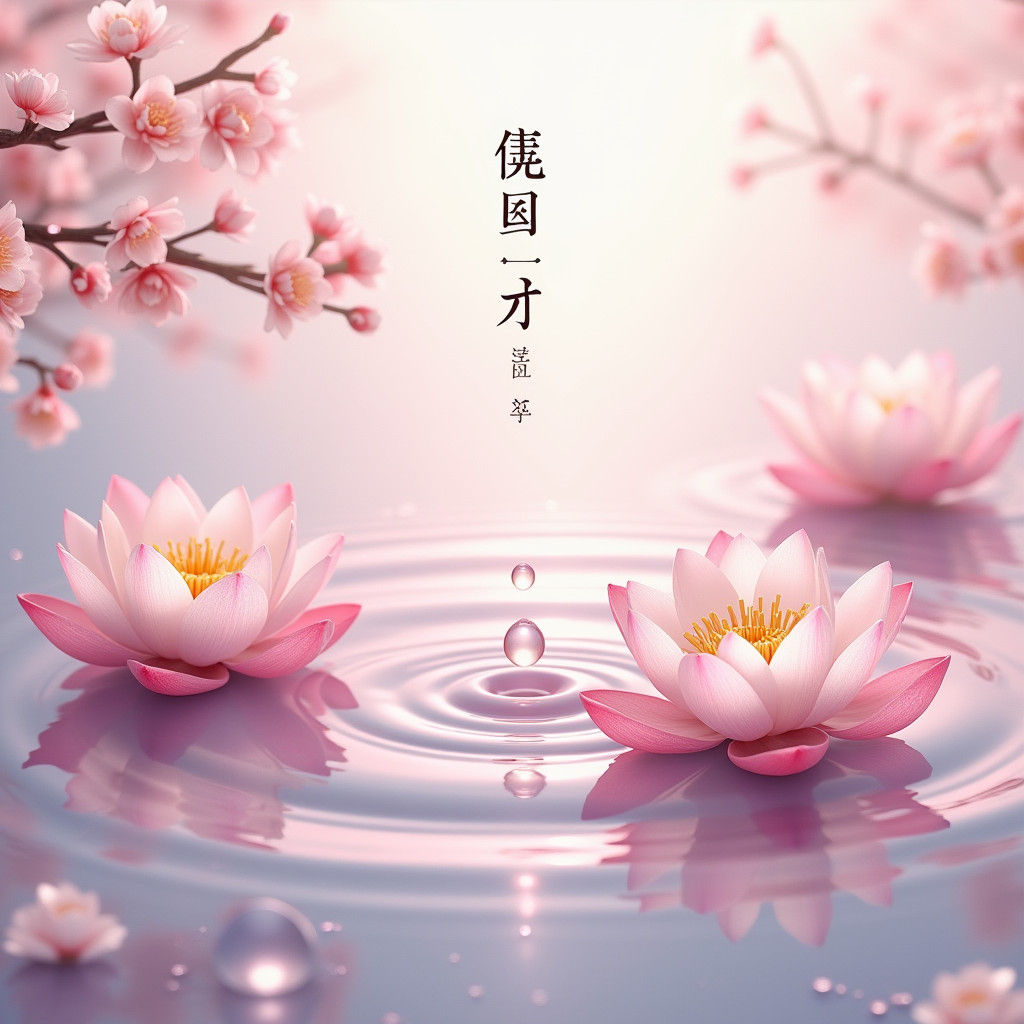 Reiki-Inspired Lotus Flowers in Soft Pink and Lavender
