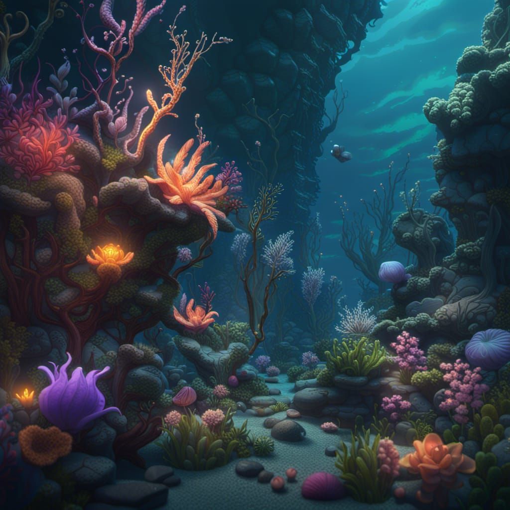Glowing Sea: An Underwater Fantasy
