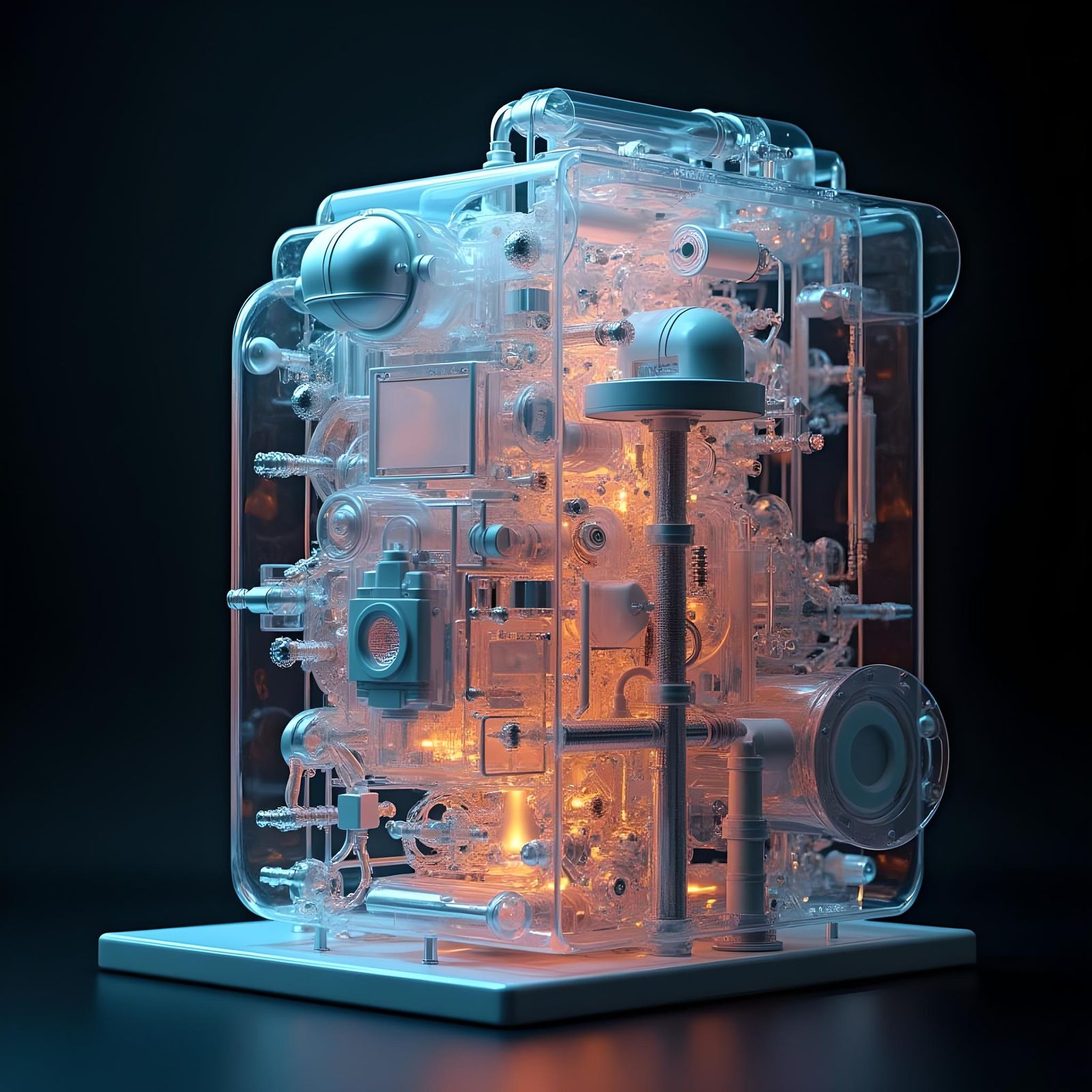 Complex Sci-Fi Rube Goldberg Machine Design