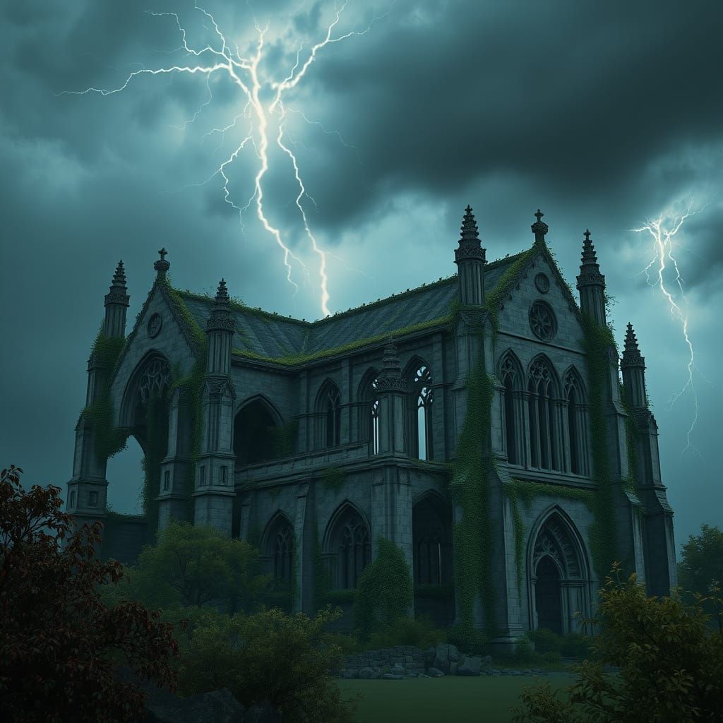 Stormy Gothic Cathedral: Matte Painting in Unreal Engine