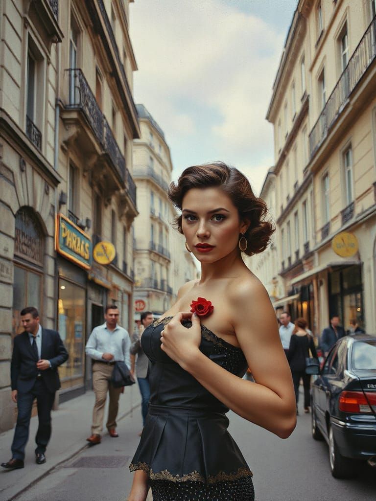 Parisian Figure Study in Encaustic Impressionist Style