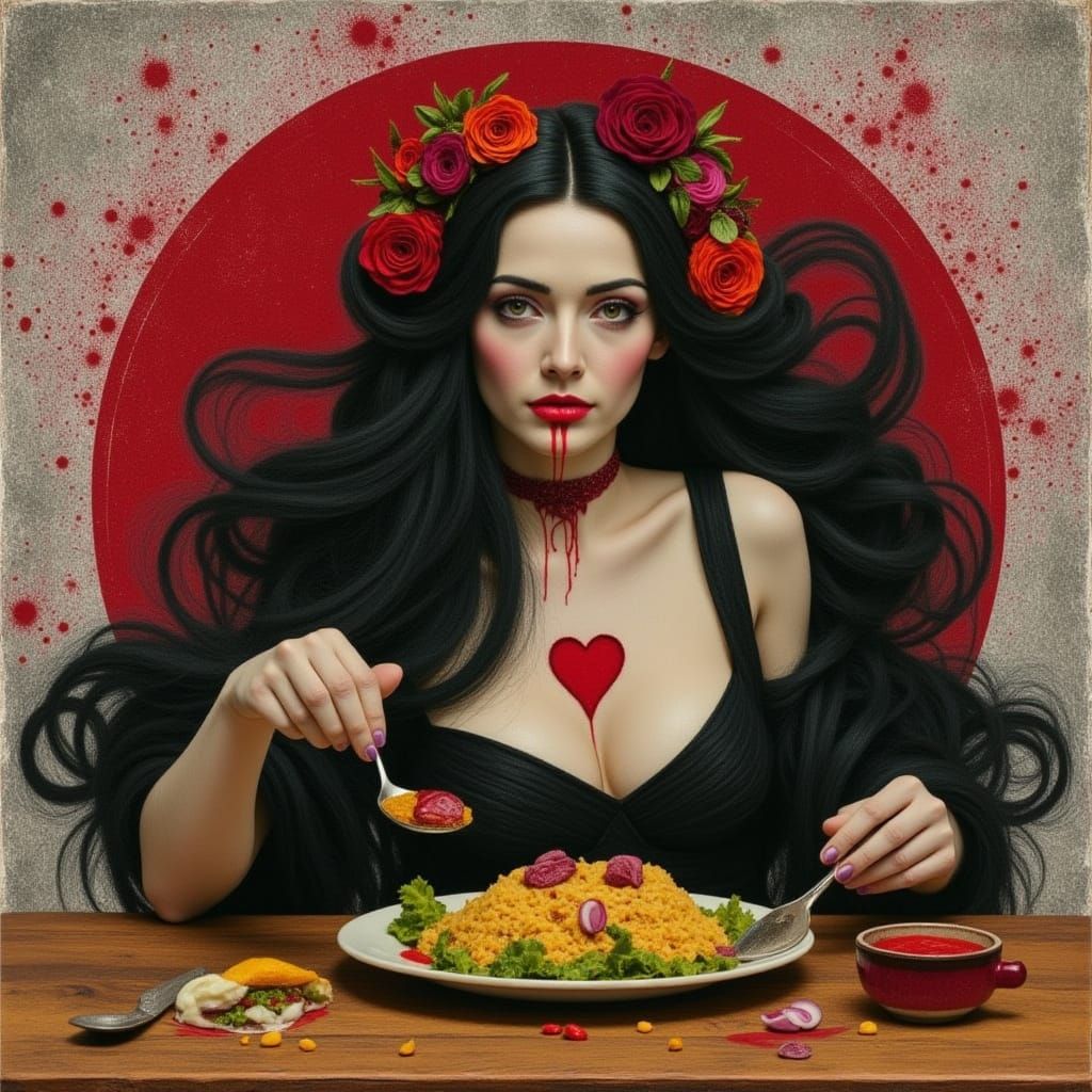 Surreal Retro Portrait of a Legendary Woman