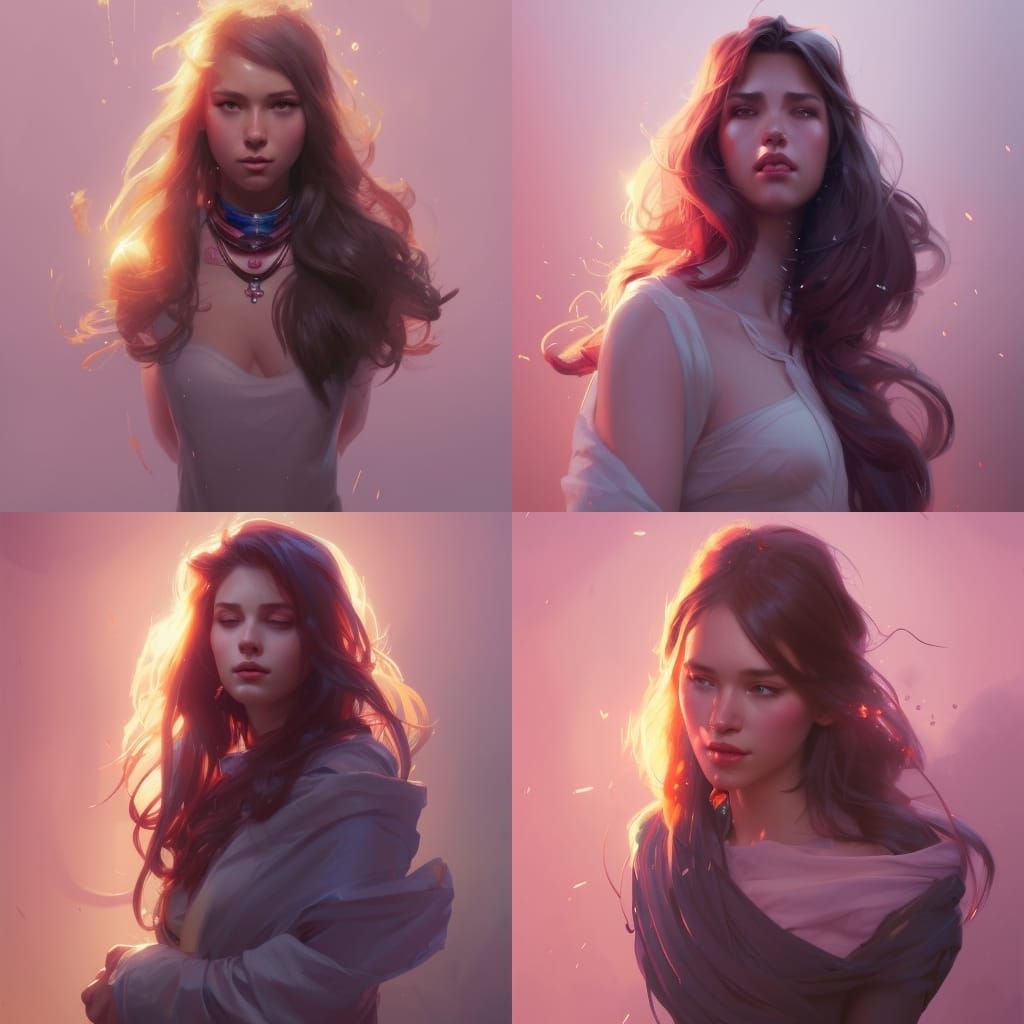 Detailed Portrait of a Girl in Volumetric Lighting