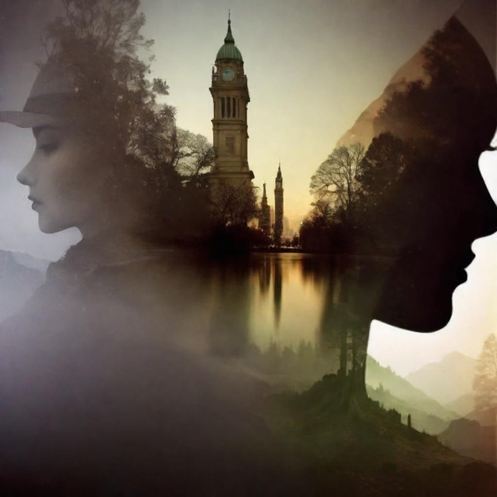 Double exposure involves overlaying or merging two images ,,...