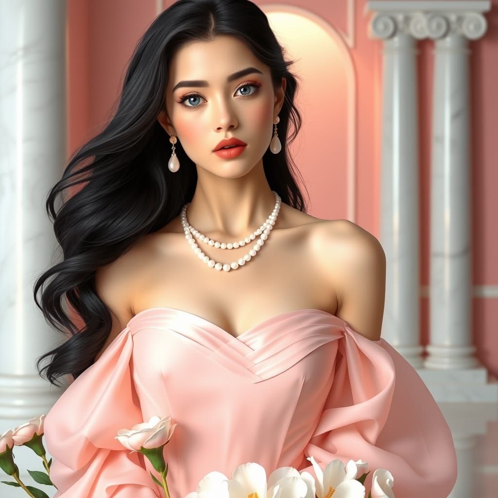 A captivating anime-inspired cinematic portrait showcases a ...