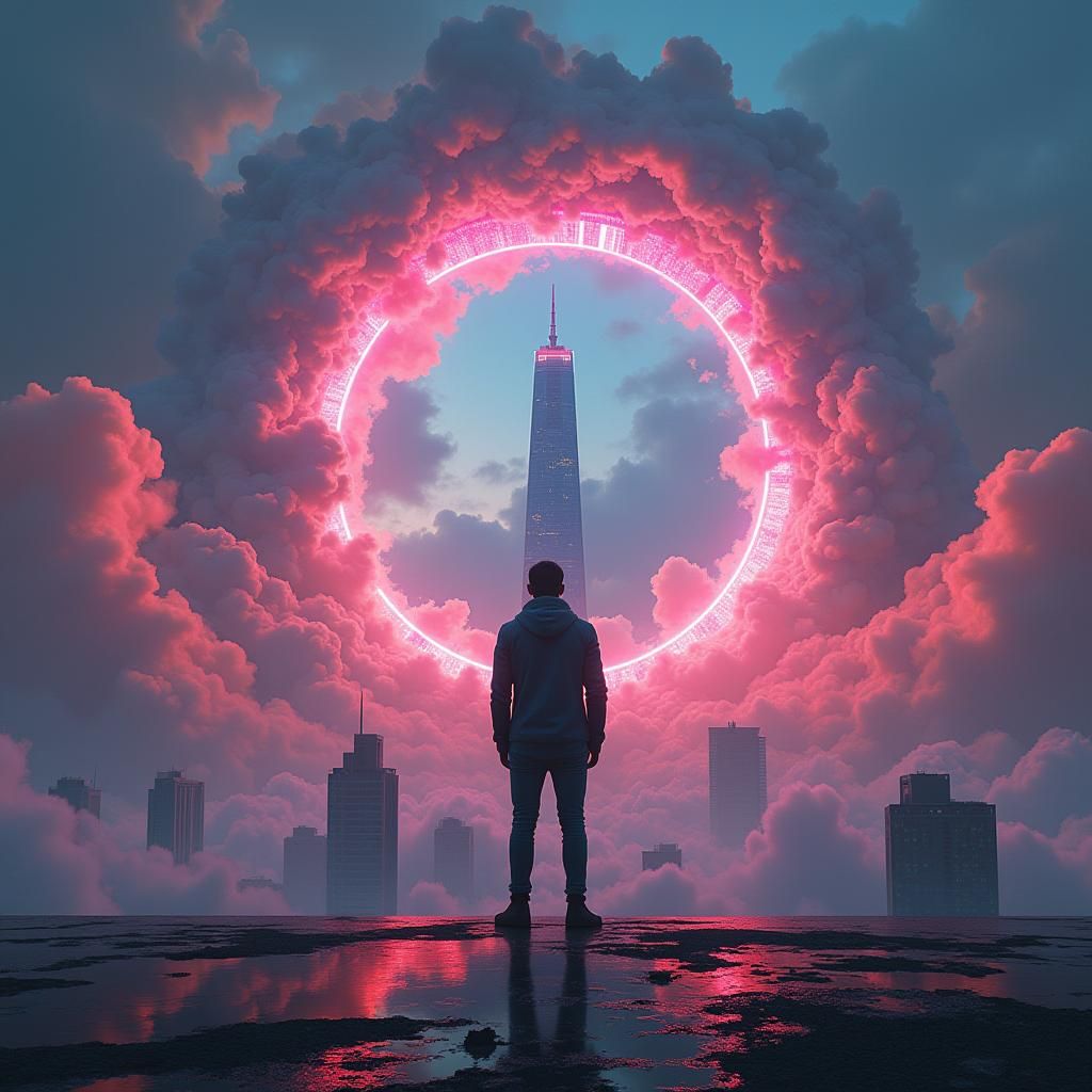 Digital Creator at the Edge: A Surreal Matte Painting